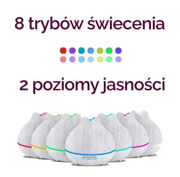 Nawilżacz powietrza Aroma Elegance Light 550 ml – dyfuzor zapachowy + gratis olejek eteryczny - obrazek 5
